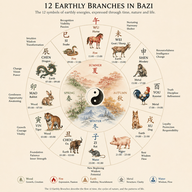 The Twelve Earthly Branches in BaZi